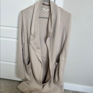 Like new Max studio Cream Shawl Collar Cardigan